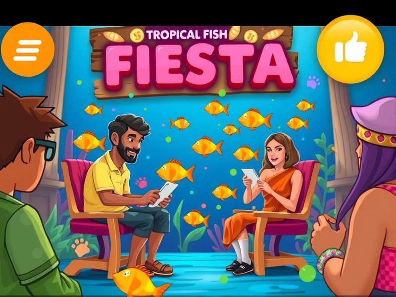 Indian gamers playing Tropical Fish Fiesta